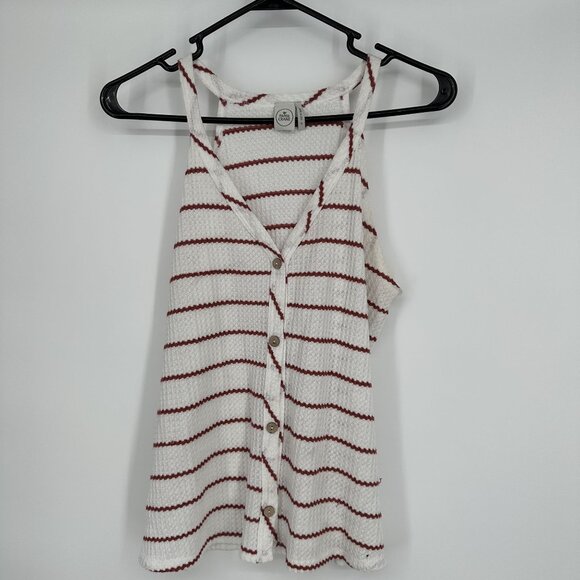 Anthropologie Paper Crane Stripe Tank Top Size Medium - Picture 1 of 4